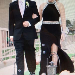 black B. Darlin two piece prom dress
